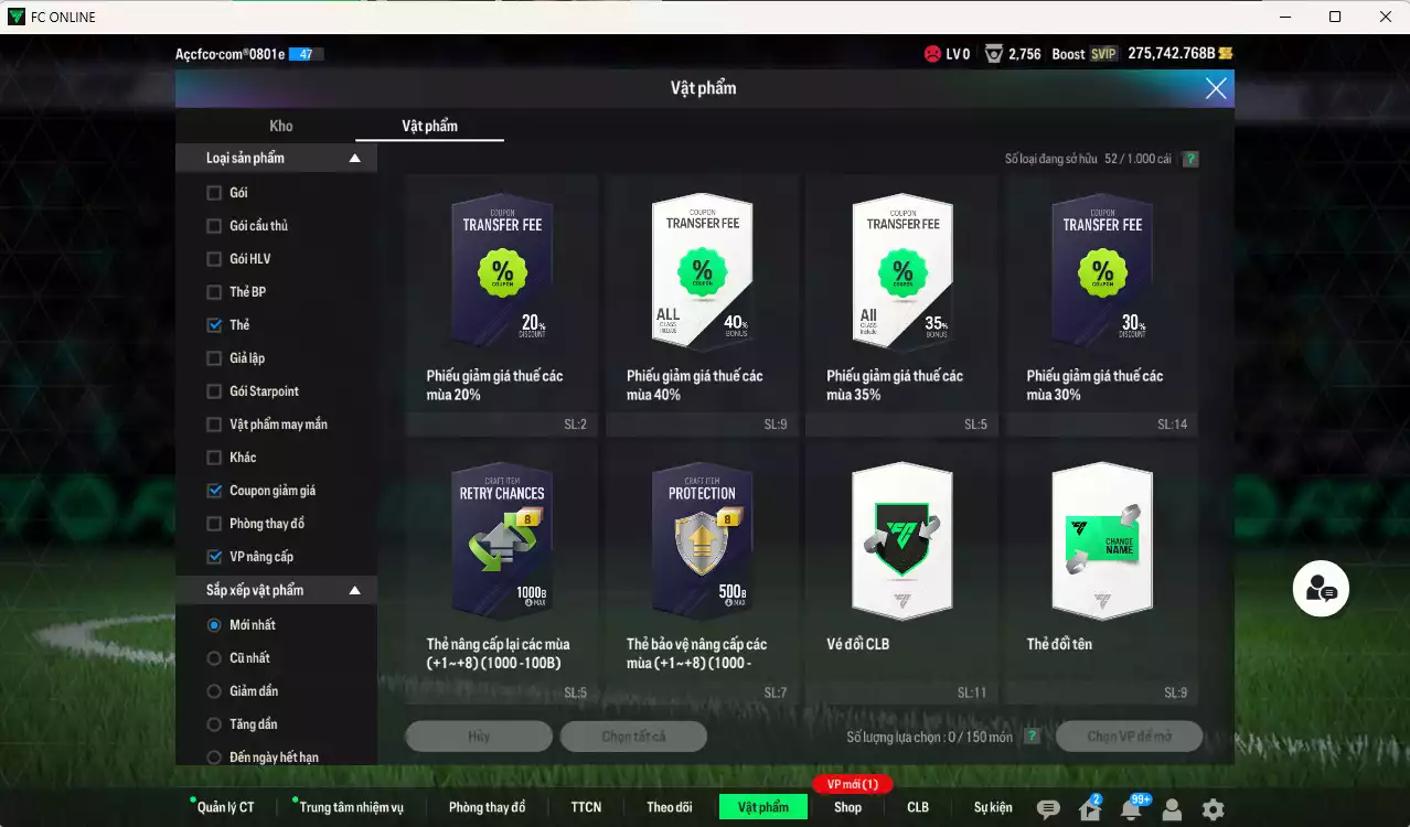 Ảnh [Tặng 700FC] Bayern Munich 2.175.200b dư 275kb có Kroos WS+6, Kane 25TS, Lewandowski WS, Beckenbauer CH, Matthaus FAC, Mané WS, Kim Min Jae 25TS, Gnabry WS, Lúcio CC, Ribéry JNM, Alaba DC... Còn nhiều CP giảm thuế