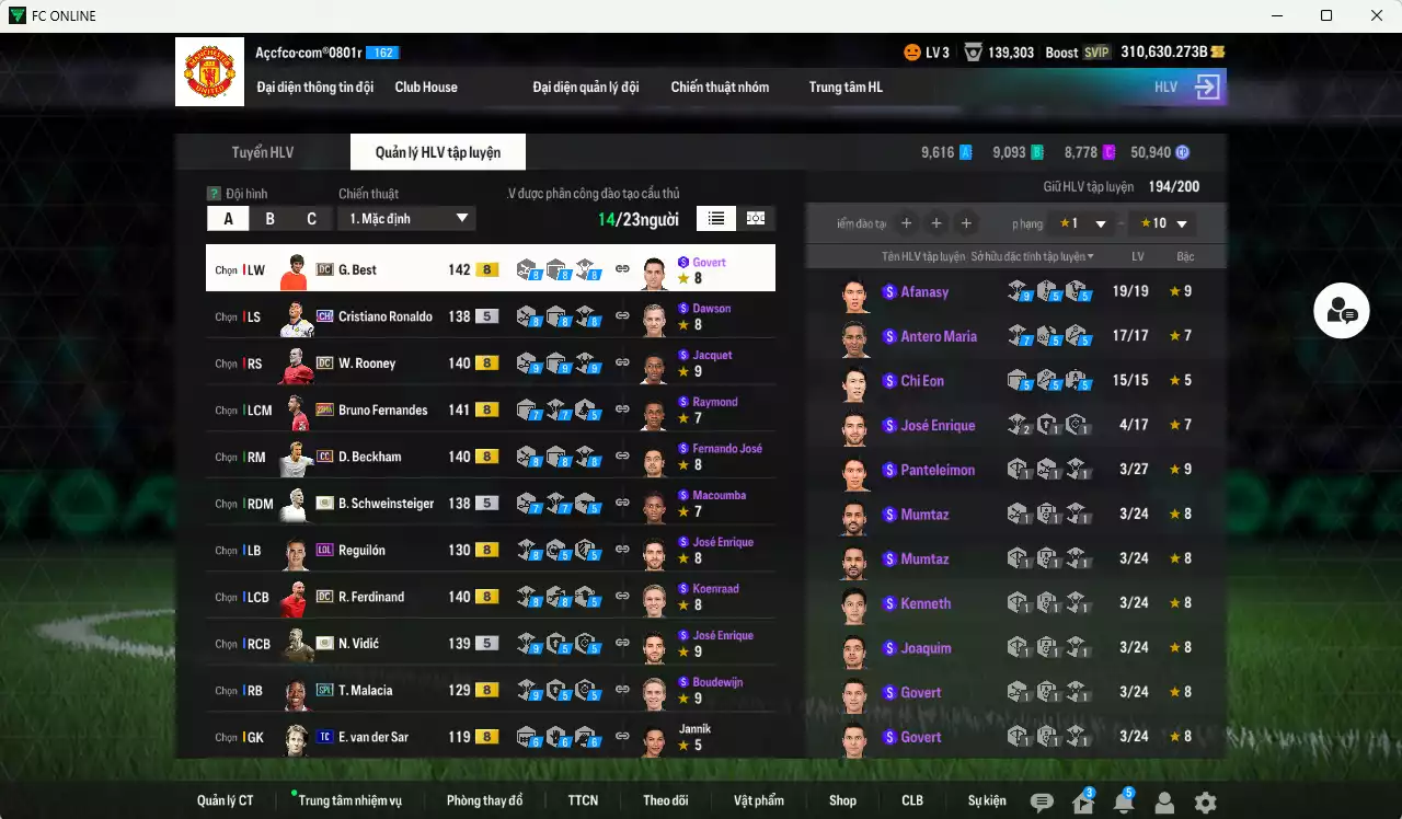 Ảnh Man Utd. 2.346.330b dư 310kb có Vidic ITM+5, Schweinsteiger ITM+5, G. Best DC, CR7 CH, Beckham CC, Bruno 23HW, Ferdinand DC, Cunha 25TS, Rooney DC, Cantona JNM, Charlton FAC... Full miniface, còn nhiều CP giảm thuế. HLV Xịn, đã full đào tạo chiến thuật vs cầu thủ