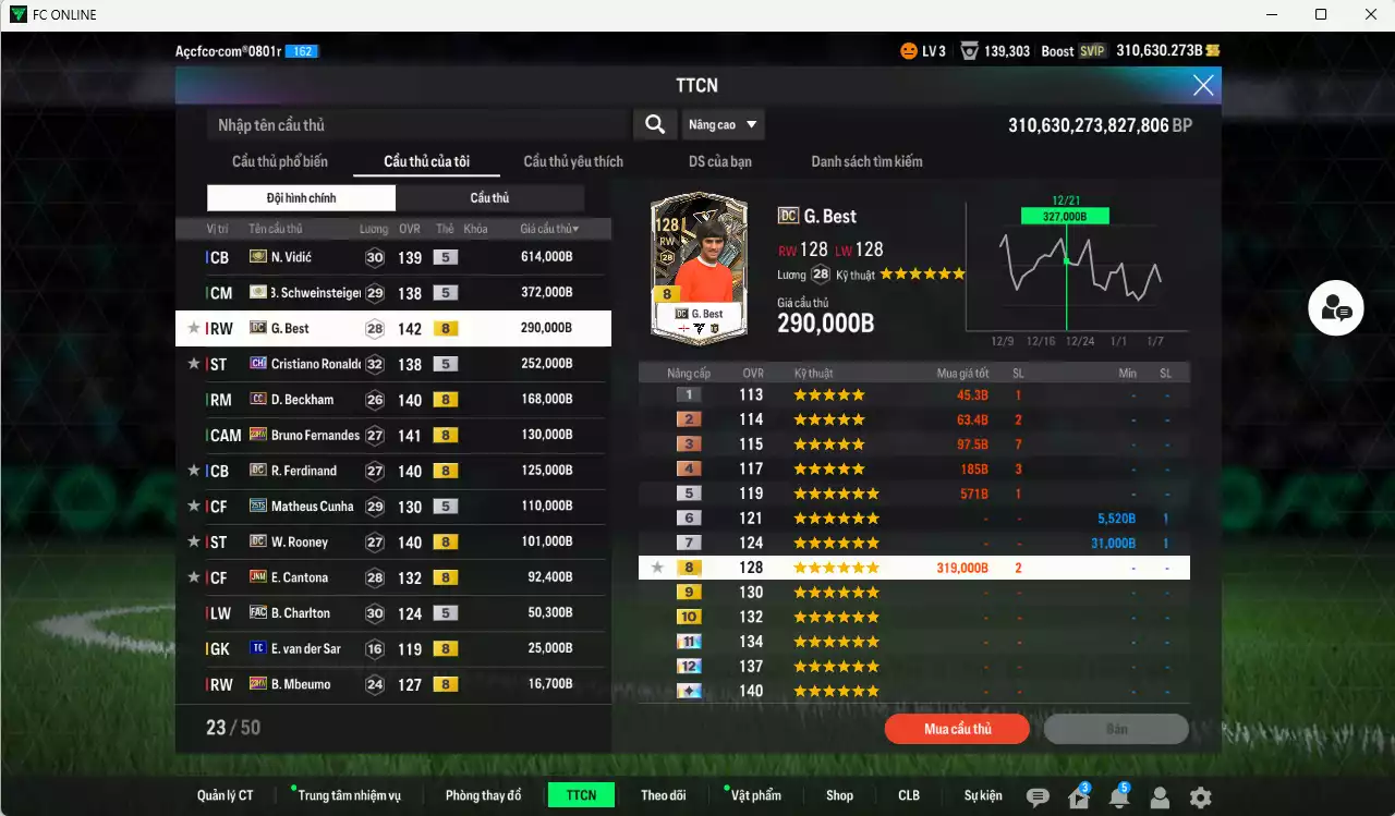 Ảnh Man Utd. 2.346.330b dư 310kb có Vidic ITM+5, Schweinsteiger ITM+5, G. Best DC, CR7 CH, Beckham CC, Bruno 23HW, Ferdinand DC, Cunha 25TS, Rooney DC, Cantona JNM, Charlton FAC... Full miniface, còn nhiều CP giảm thuế. HLV Xịn, đã full đào tạo chiến thuật vs cầu thủ