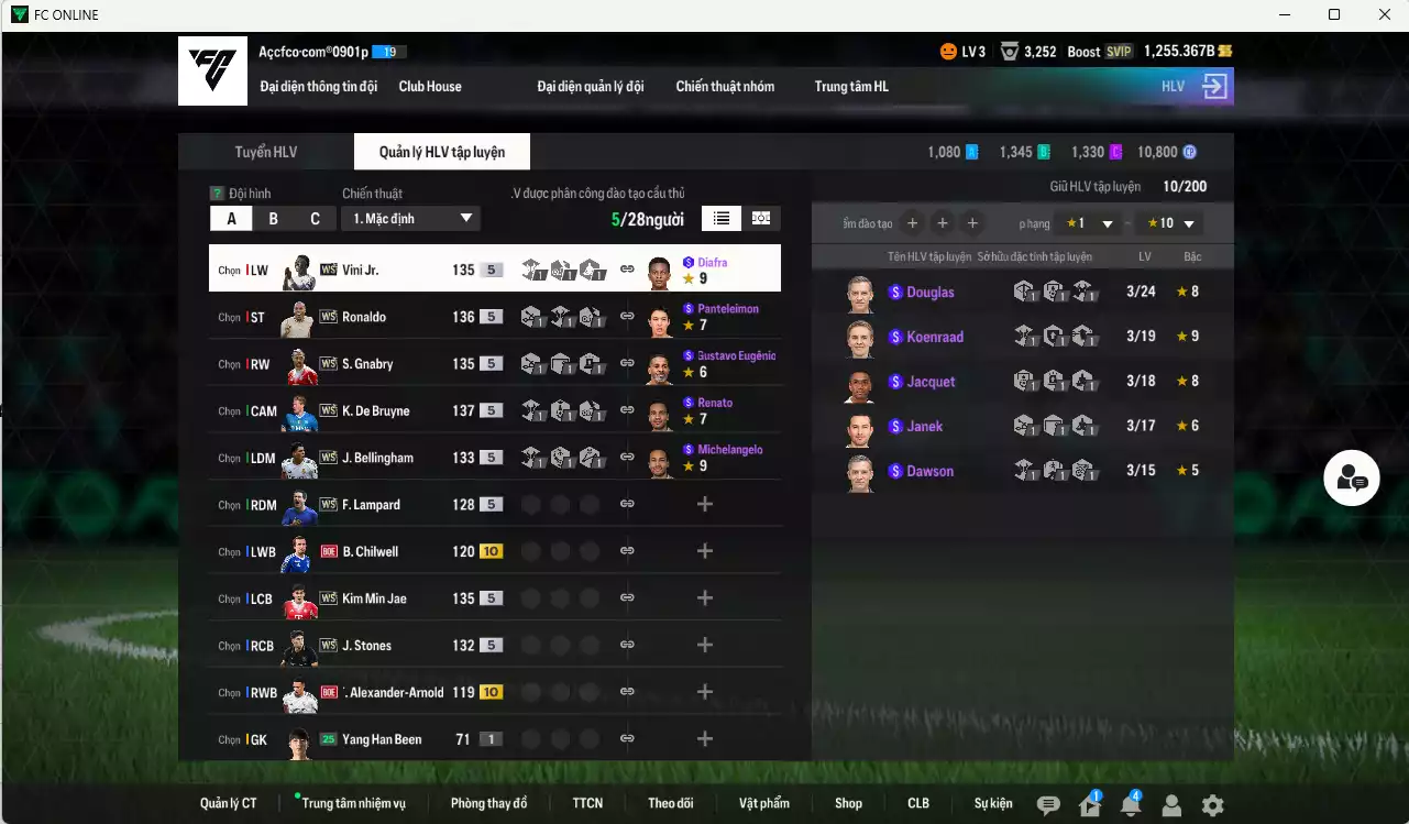 Ảnh Full mùa WS 1.023.480b có K. De Bruyne, Ronaldo, Bellingham, Gnabry, Kim Min Jae, Vini, Lampard, Stones WS+5 . Còn nhiều CP giảm thuế