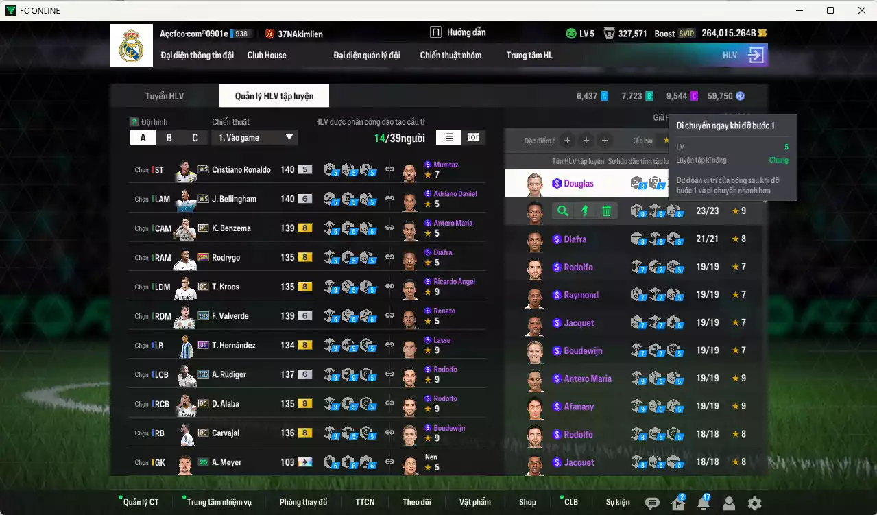 Ảnh Real Madrid 5.385.530b dư 260kb có CR7 WS, Bellingham WS+6, Valverde 25TS+6, Kroos DC, Benzema DC, Rudiger 25TS+6, Theo UT(fix BP), Alaba DC, Carvajal DC... Full miniface, HLV Siêu Xịn, đã full đào tạo chiến thuật lẫn cầu thủ, VIP BK Tháng 1