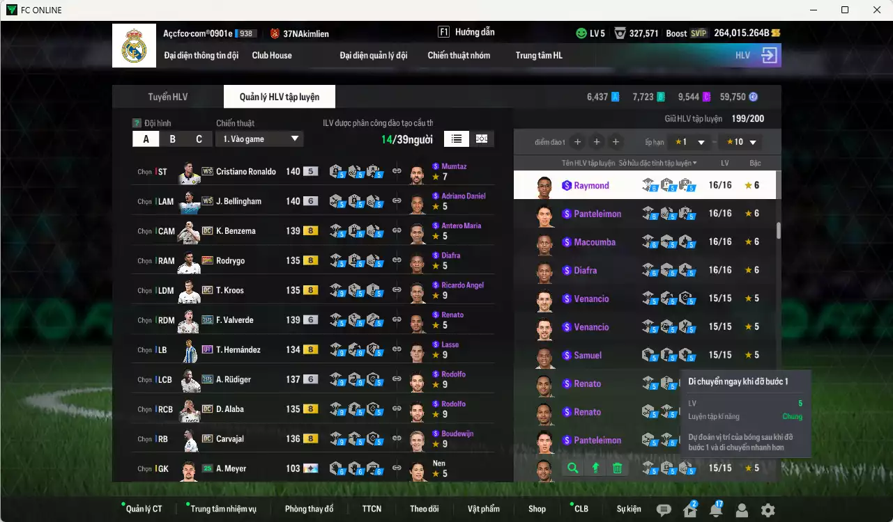 Ảnh Real Madrid 5.385.530b dư 260kb có CR7 WS, Bellingham WS+6, Valverde 25TS+6, Kroos DC, Benzema DC, Rudiger 25TS+6, Theo UT(fix BP), Alaba DC, Carvajal DC... Full miniface, HLV Siêu Xịn, đã full đào tạo chiến thuật lẫn cầu thủ, VIP BK Tháng 1