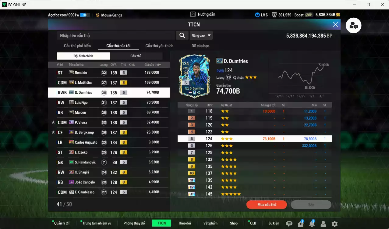 Ảnh Inter Milan 670.070b có Ronaldo WS, Matthaus RTN, Dumfries 25TS, Figo No.7, Maicon WS, Vieira CH, Bergkamp HG... HLV Xịn, gần full đào tạo chiến thuật vs chỉ số ct