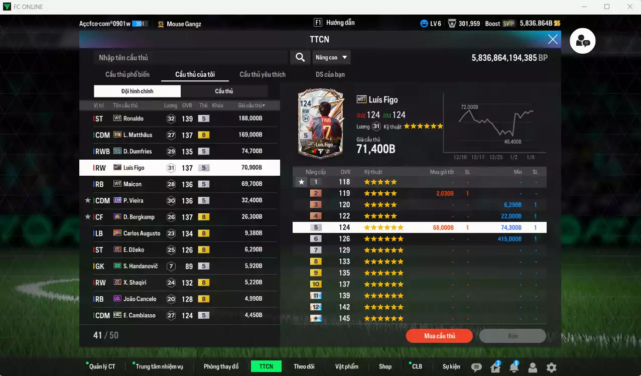 Ảnh Inter Milan 670.070b có Ronaldo WS, Matthaus RTN, Dumfries 25TS, Figo No.7, Maicon WS, Vieira CH, Bergkamp HG... HLV Xịn, gần full đào tạo chiến thuật vs chỉ số ct