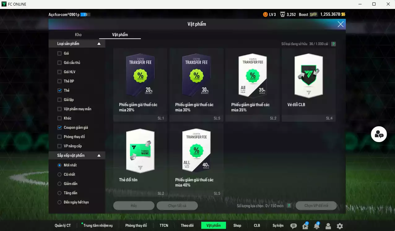 Ảnh Full mùa WS 1.023.480b có K. De Bruyne, Ronaldo, Bellingham, Gnabry, Kim Min Jae, Vini, Lampard, Stones WS+5 . Còn nhiều CP giảm thuế