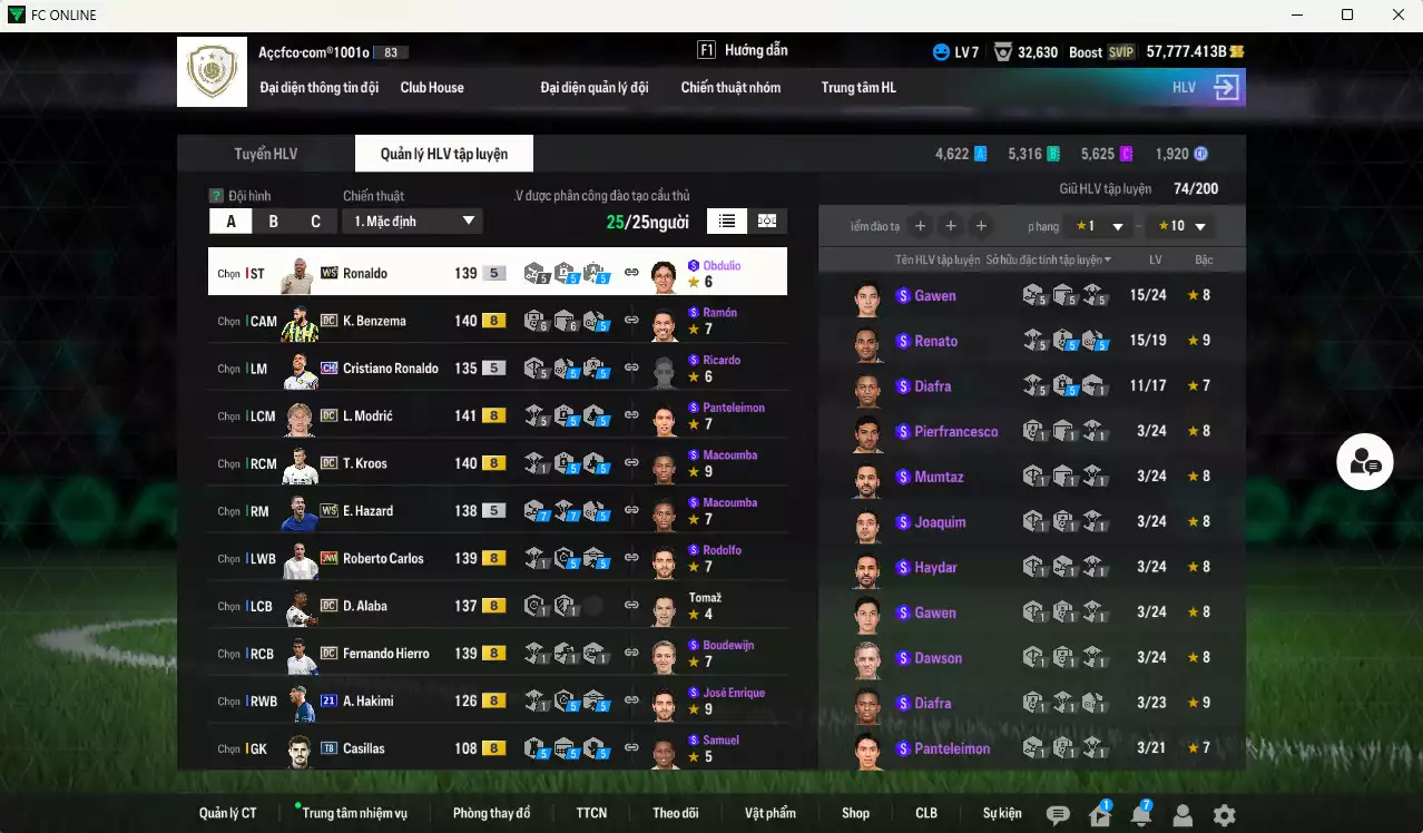 Ảnh Real Madrid 3.542.900b (team phụ Real WS+5) có Kroos DC, Benzema DC, Eto JNM, CR7 CH, Valverde 25TS, Ronaldo WS, Bellingham WS, Hazard WS, Bale WS, Zidane WS, Modric WS, Mbappé WB... Còn nhiều CP giảm thuế