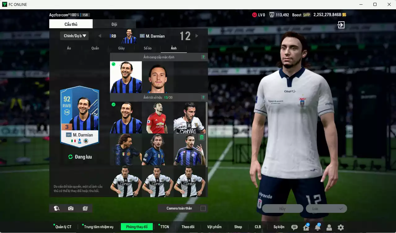 Ảnh ACC 2252279b trắng, có thẻ đổi tên, full miniface