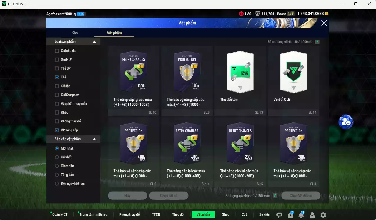 Ảnh ACC 1343341b trắng, có thẻ đổi tên, full miniface. HLV Xịn