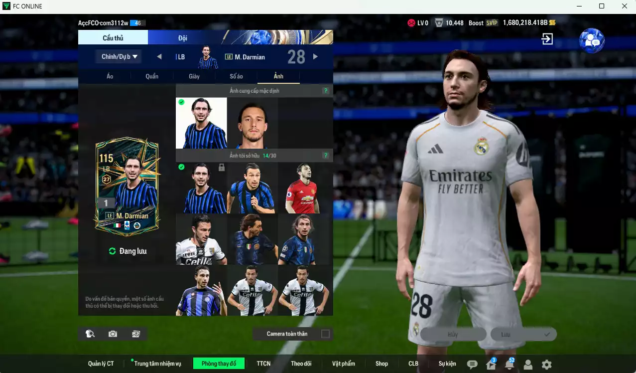 Ảnh ACC 1680277b trắng, có thẻ đổi tên, full miniface