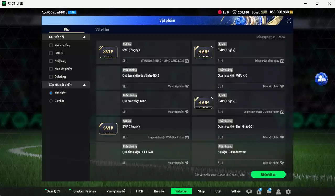 Ảnh ACC 853668b trắng, có thẻ đổi tên, full miniface. HLV Xịn