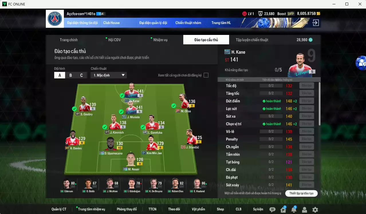 Ảnh Bayern Munich 926.540b có Musiala 25TS, Kane 25TS, Gnabry WS, Kimmich WS... Còn nhiều CP GIẢM THUẾ, HLV Xịn, đã đào tạo chỉ số nhiều ct