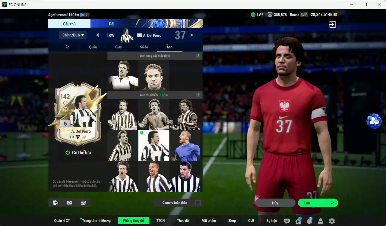 Ảnh Juventus 8.570.800b có Henry ITM+5, Pirlo ITM+5, Vieira ITM+5, Del Piero ITM+5, Zidane CC, Chiesa UT, Bremer UT, Cancelo LOL+10, Spinazzola LOL+10, Lúcio CC... Full miniface, HLV Siêu Xịn, đã đào tạo full chỉ số nhiều ct, VIP BK Tháng 1