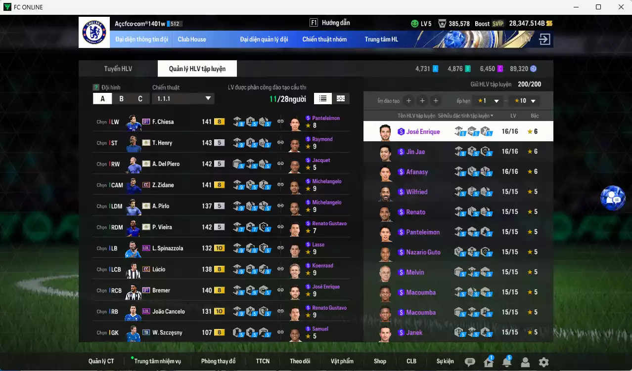 Ảnh Juventus 8.570.800b có Henry ITM+5, Pirlo ITM+5, Vieira ITM+5, Del Piero ITM+5, Zidane CC, Chiesa UT, Bremer UT, Cancelo LOL+10, Spinazzola LOL+10, Lúcio CC... Full miniface, HLV Siêu Xịn, đã đào tạo full chỉ số nhiều ct, VIP BK Tháng 1