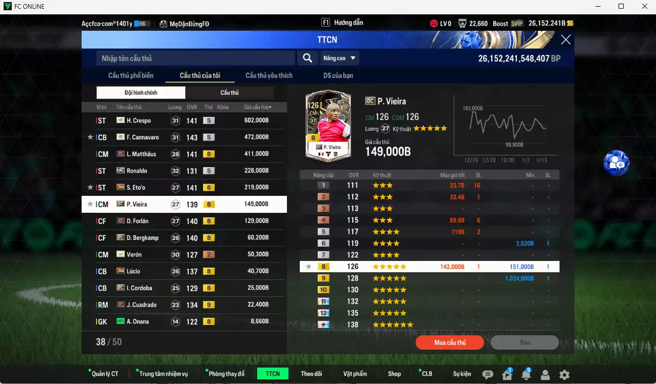 Ảnh Inter Milan 2.426.460b có Cannavaro ITM+5, Crespo ITM+5, Matthaus CC, Ronaldo FAC, Eto JNM, Vieira DC, Forlán CC, Bergkamp DC, Verón ITM+2, Lúcio JNM... Đã đào tạo chỉ số nhiều cầu thủ
