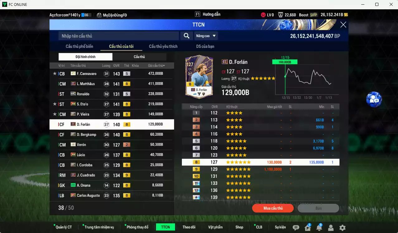 Ảnh Inter Milan 2.426.460b có Cannavaro ITM+5, Crespo ITM+5, Matthaus CC, Ronaldo FAC, Eto JNM, Vieira DC, Forlán CC, Bergkamp DC, Verón ITM+2, Lúcio JNM... Đã đào tạo chỉ số nhiều cầu thủ