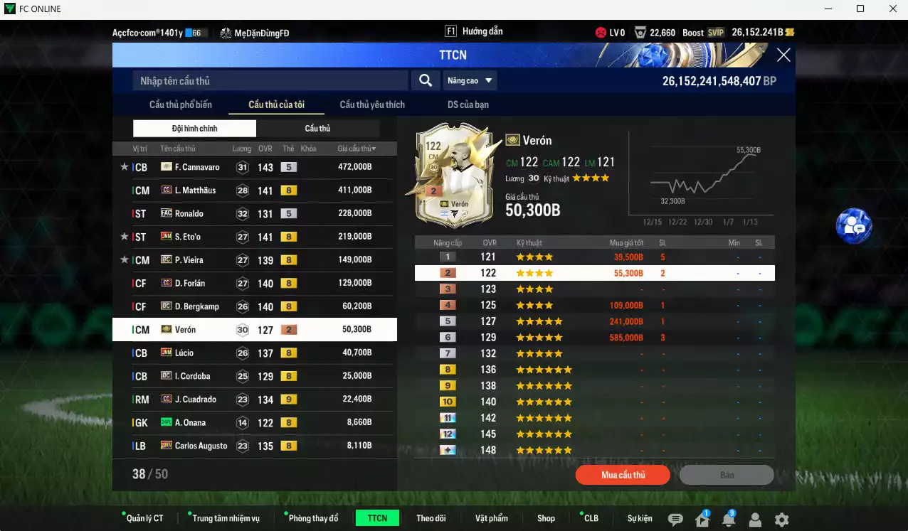 Ảnh Inter Milan 2.426.460b có Cannavaro ITM+5, Crespo ITM+5, Matthaus CC, Ronaldo FAC, Eto JNM, Vieira DC, Forlán CC, Bergkamp DC, Verón ITM+2, Lúcio JNM... Đã đào tạo chỉ số nhiều cầu thủ