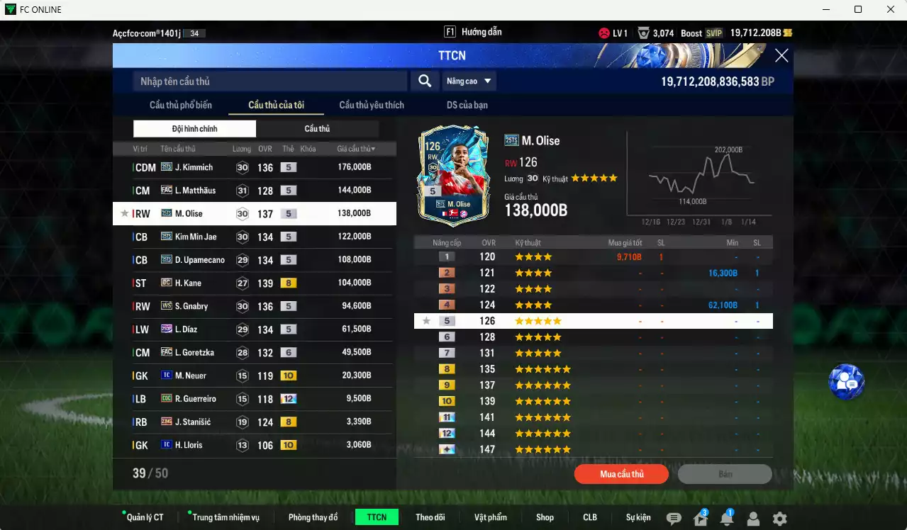 Ảnh Bayern Munich 1.027.220b có Kimmich 25TS, Matthaus FAC, Olise 25TS, Kim Min Jae 25TS, Upamecano 25TS, Kane DC, Gnabry WS, Díaz 25DP, Goretzka FAC+6...