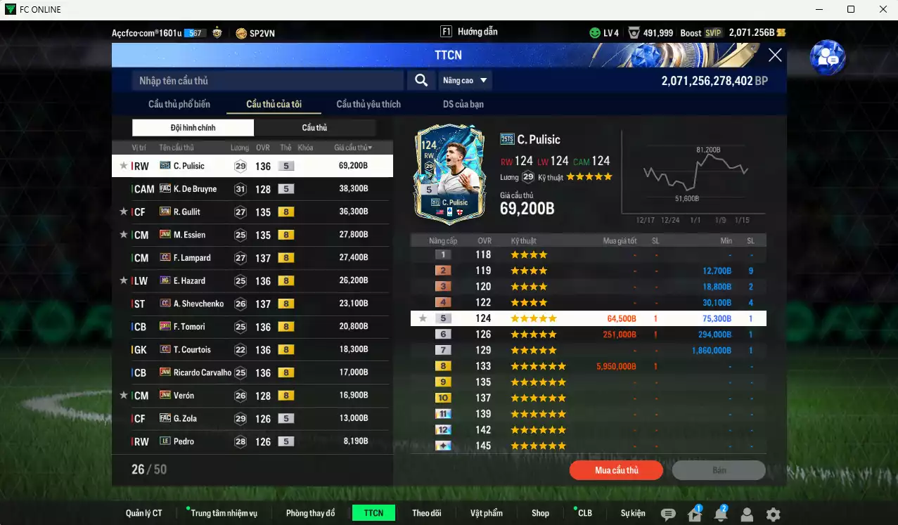 Ảnh Chelsea 358.460b có Pulisic 25TS, K. De Bruyne FAC, Gullit RTN, Essien JNM, Lampard CC, Sheva CC, Hazard HG... Full miniface, HLV Xịn, đã full đào tạo chiến thuật