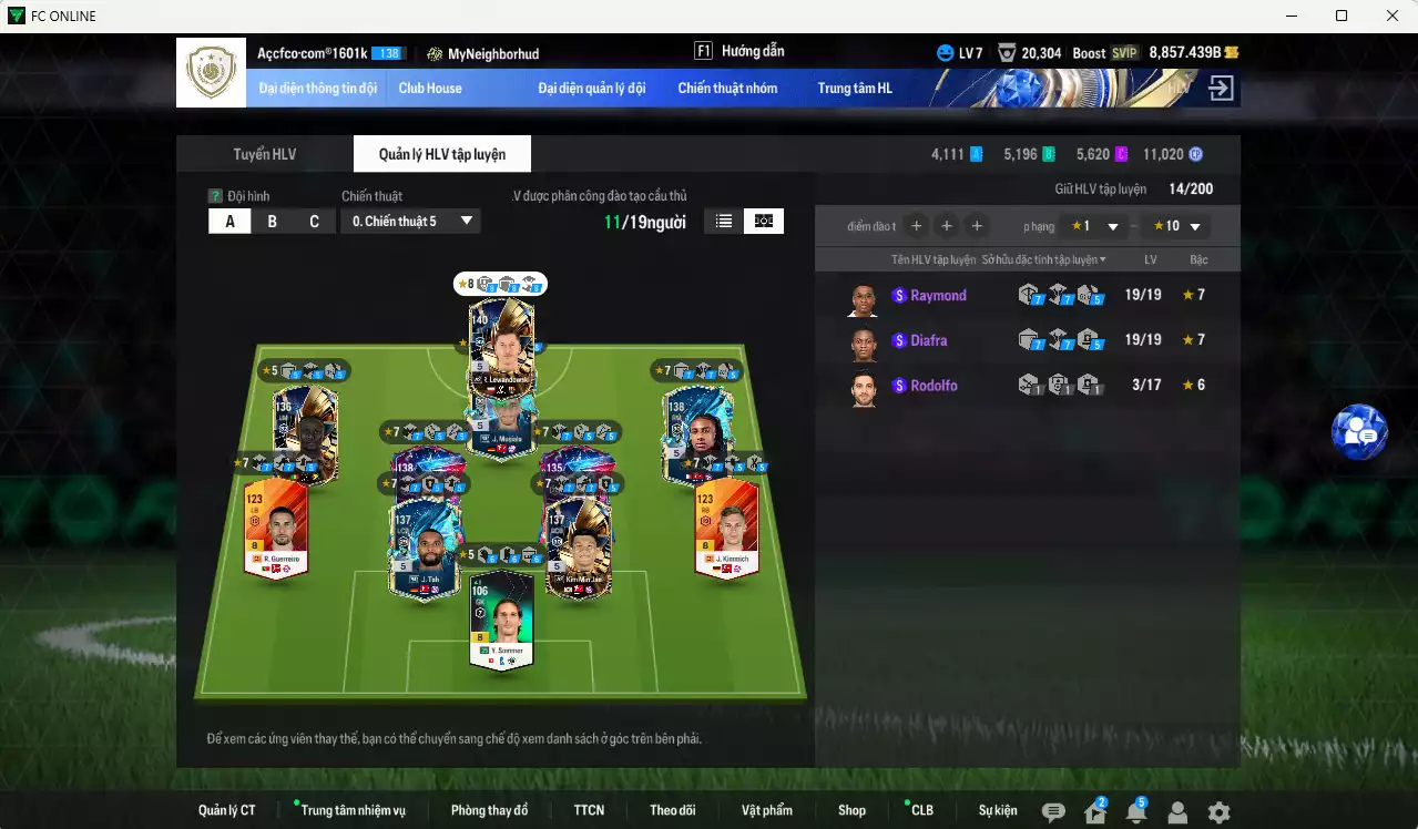 Ảnh Bayern Munich 1.235.950b có Musiala 25TS, Lewandowski WS, Olise 25TS, Beckenbauer CH, Mané WS, Kim Min Jae WS, Tah 25TS, Alonso CH... HLV Xịn, đã đào tạo full chỉ số nhiều cầu thủ. VIP BK Tháng 2