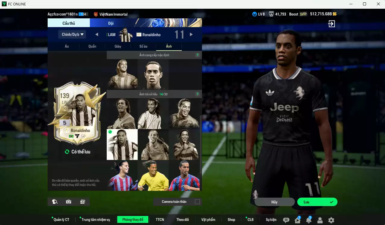 Ảnh [Dư nhiều BP] Juventus 6.878.310b dư 500kb có Henry ITM+5, Ronaldinho ITM+5, Pirlo ITM+5, Del Piero ITM+5, Bremer UT, Vieira DC, Chiesa FC, Lúcio CC, Rush DC, Pogba RTN... Full miniface, HLV Xịn, đã đào tạo full chỉ số cầu thủ, dư 190k TC