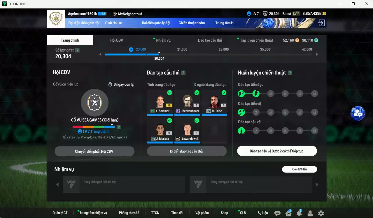 Ảnh Bayern Munich 1.235.950b có Musiala 25TS, Lewandowski WS, Olise 25TS, Beckenbauer CH, Mané WS, Kim Min Jae WS, Tah 25TS, Alonso CH... HLV Xịn, đã đào tạo full chỉ số nhiều cầu thủ. VIP BK Tháng 2