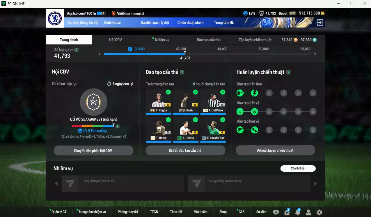 Ảnh [Dư nhiều BP] Juventus 6.878.310b dư 500kb có Henry ITM+5, Ronaldinho ITM+5, Pirlo ITM+5, Del Piero ITM+5, Bremer UT, Vieira DC, Chiesa FC, Lúcio CC, Rush DC, Pogba RTN... Full miniface, HLV Xịn, đã đào tạo full chỉ số cầu thủ, dư 190k TC