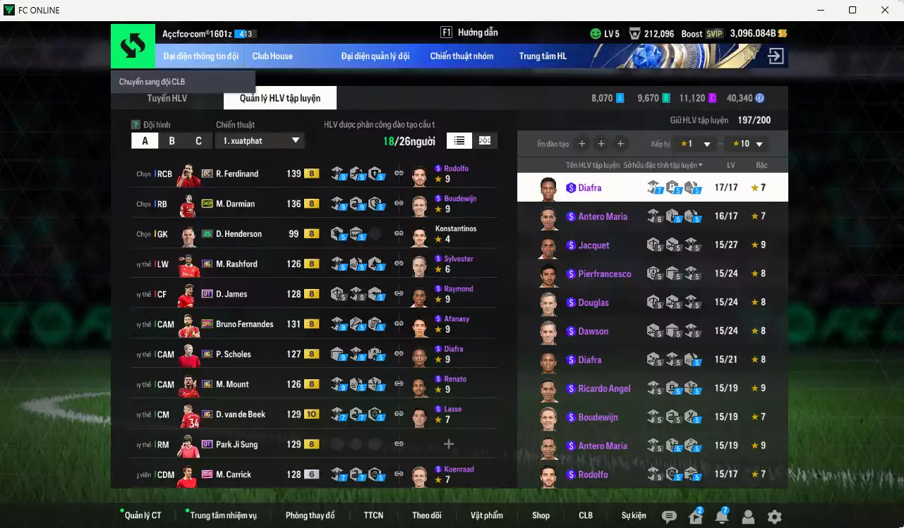 Ảnh Man Utd. 6.565.660b có Rooney ITM+5, CR7 CH+6, Van Persie ITM+5, Casemiro UT, Varane CU+7, Best DC, Park UT, Ferdinand DC, Beckham CC, Darmian 24EP, Bruno 23HW, Beek HG+10... Full miniface, còn nhiều CP GIẢM THUẾ. HLV Xịn, đã đào tạo full chỉ số cầu thủ