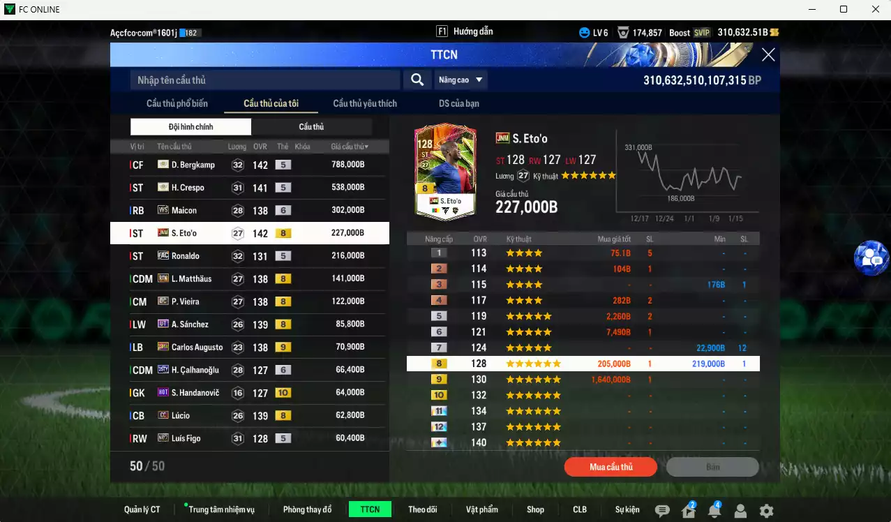 Ảnh [Dư nhiều BP] Inter Milan 2.872.590b dư 310kb có Bergkamp ITM+5, Crespo ITM+5, Maicon WS, Eto JNM, Ronaldo FAC, Matthaus RTN, Vieira DC, A. Sánchez UT, Lúcio CC, Augusto 23HW+9, Zanetti BTB+10, Figo No.7... Full miniface, còn nhiều CP GIẢM THUẾ. HLV Xịn, gần full đào tạo chiến thuật vs chỉ số ct