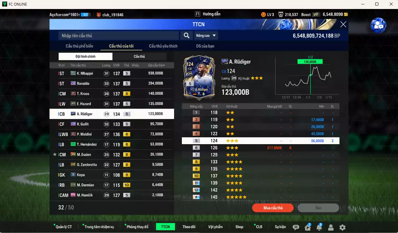 Ảnh mix 8 Real Madrid vs 3 AC Milan 1.905.580b có Ronaldo CH, Mbappé 25TS, Kroos CC, Hazard WS, Rudiger 25TY, Gulit CH, Maldini CC, Essien JNM... Full miniface, HLV Xịn