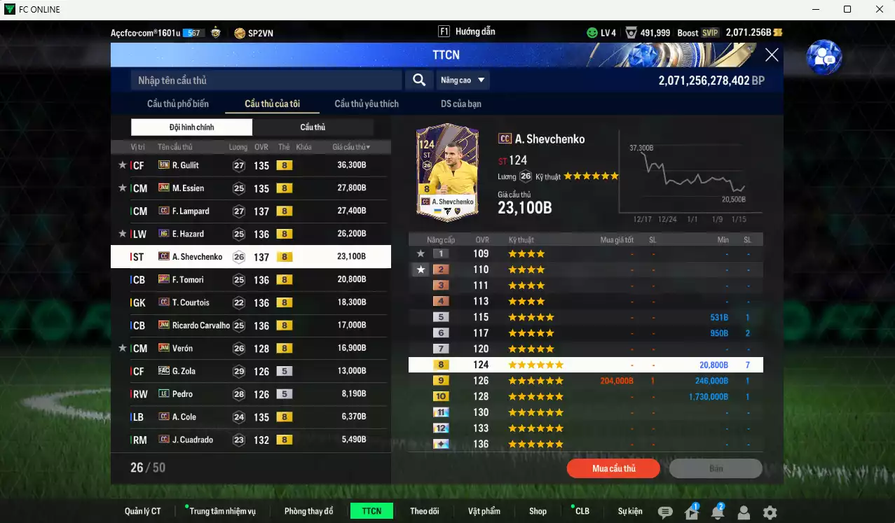 Ảnh Chelsea 358.460b có Pulisic 25TS, K. De Bruyne FAC, Gullit RTN, Essien JNM, Lampard CC, Sheva CC, Hazard HG... Full miniface, HLV Xịn, đã full đào tạo chiến thuật