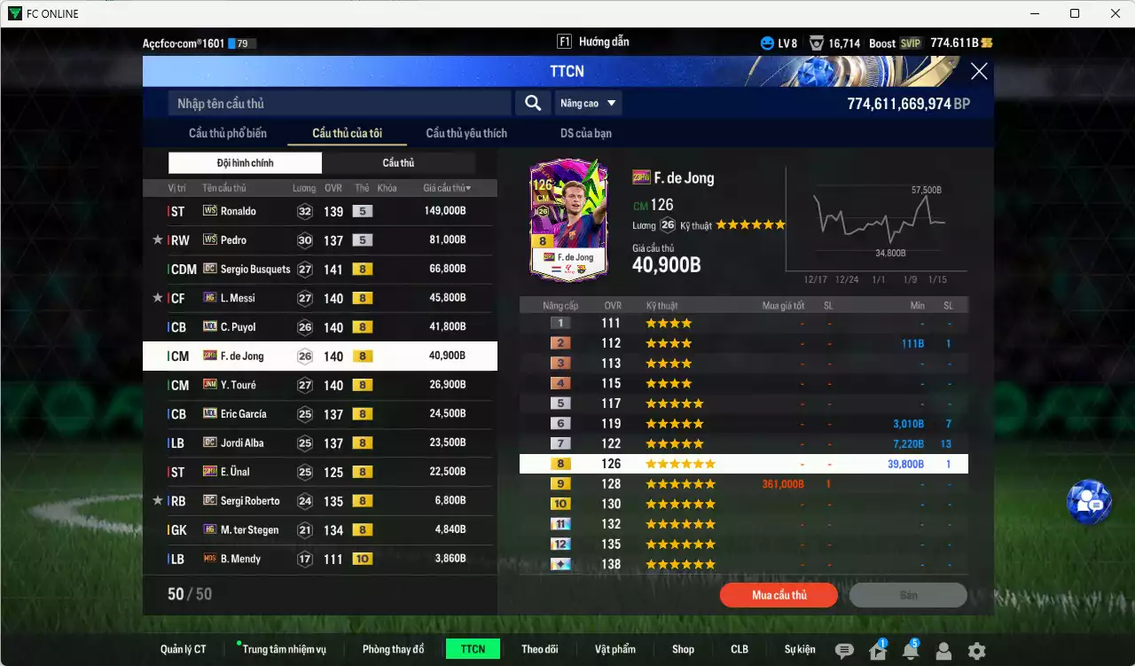 Ảnh Barcelona 541.010b có Ronaldo WS, Pedro WS, Busquets DC, Messi HG, Puyol MDL, F. de Jong 23HW, Touré JNM, Eric García MDL, Alba DC... Full miniface, còn nhiều CP GIẢM THUẾ. Đã đào tạo chỉ số nhiều cầu thủ