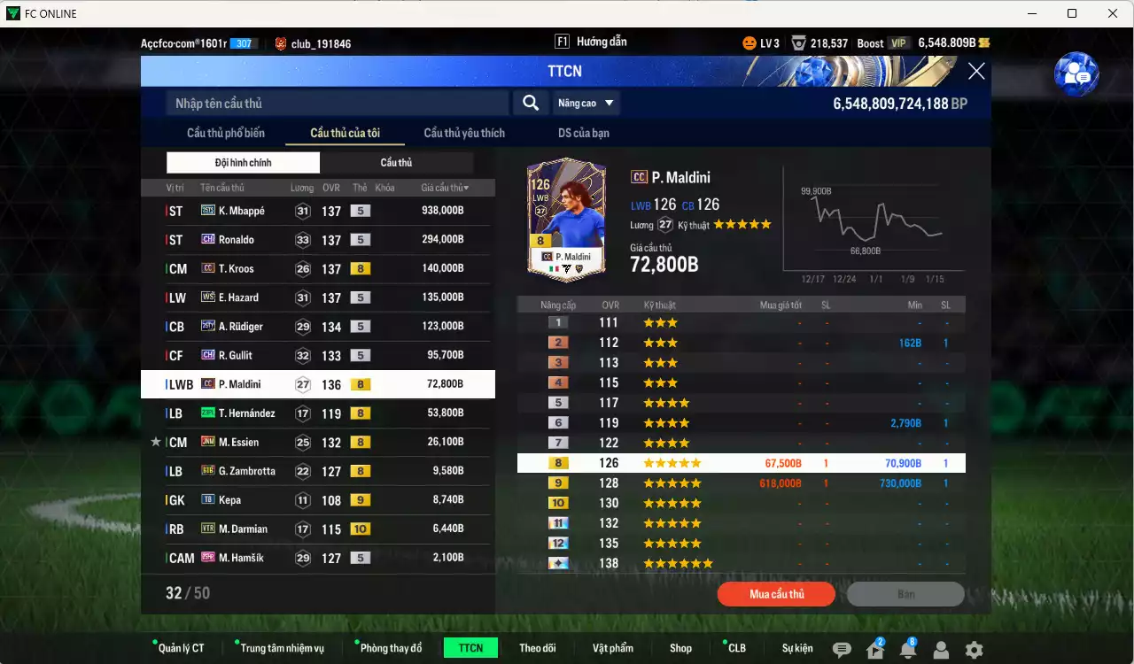 Ảnh mix 8 Real Madrid vs 3 AC Milan 1.905.580b có Ronaldo CH, Mbappé 25TS, Kroos CC, Hazard WS, Rudiger 25TY, Gulit CH, Maldini CC, Essien JNM... Full miniface, HLV Xịn