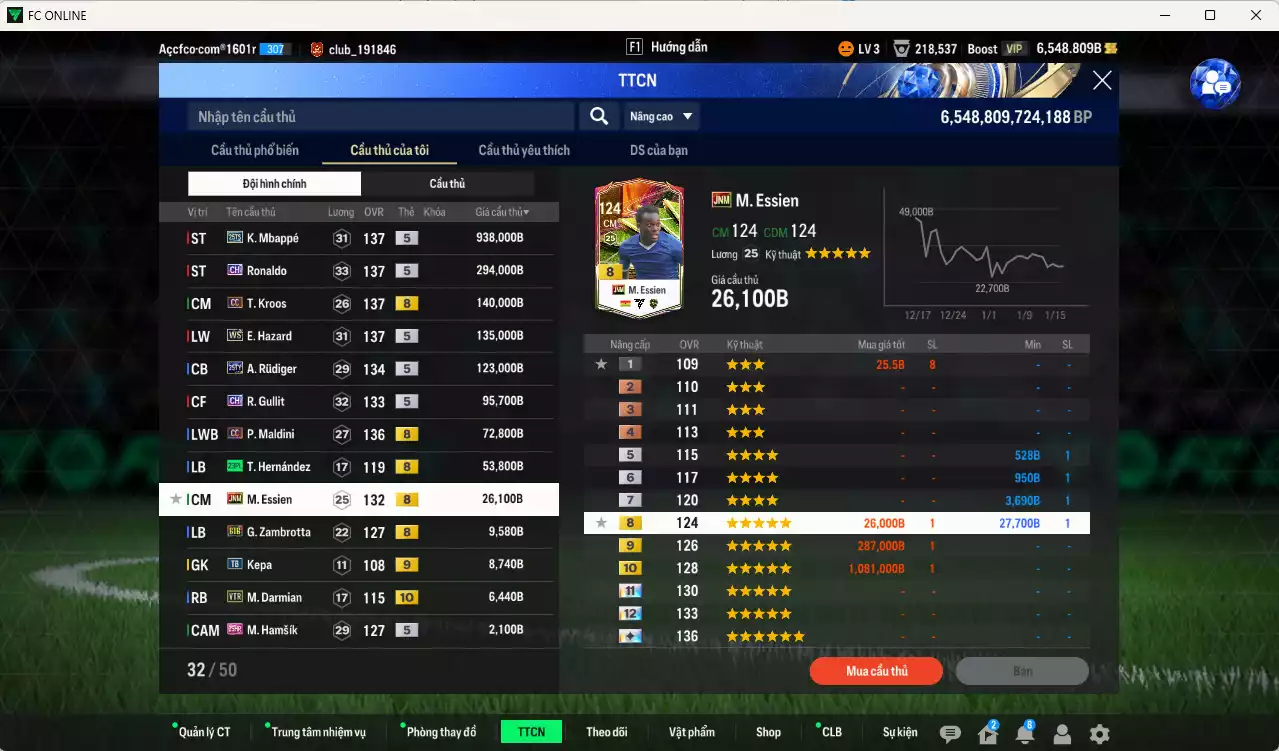 Ảnh mix 8 Real Madrid vs 3 AC Milan 1.905.580b có Ronaldo CH, Mbappé 25TS, Kroos CC, Hazard WS, Rudiger 25TY, Gulit CH, Maldini CC, Essien JNM... Full miniface, HLV Xịn