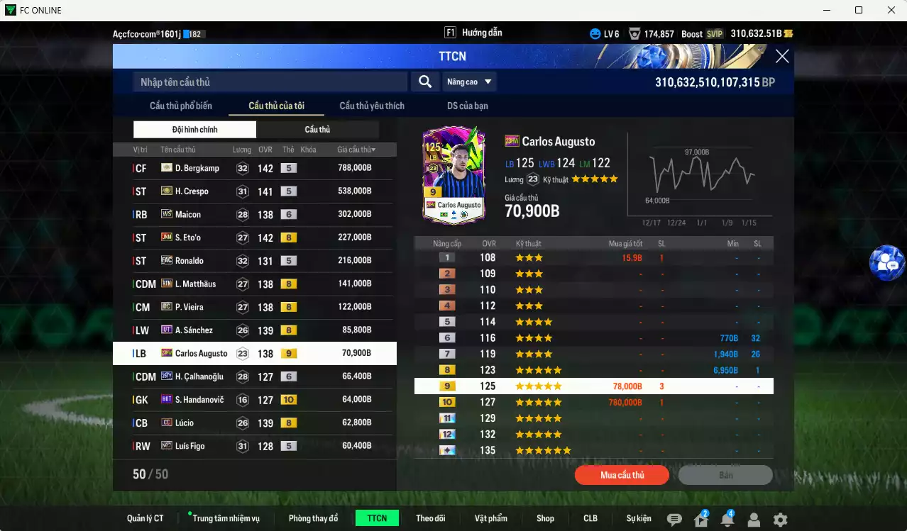 Ảnh [Dư nhiều BP] Inter Milan 2.872.590b dư 310kb có Bergkamp ITM+5, Crespo ITM+5, Maicon WS, Eto JNM, Ronaldo FAC, Matthaus RTN, Vieira DC, A. Sánchez UT, Lúcio CC, Augusto 23HW+9, Zanetti BTB+10, Figo No.7... Full miniface, còn nhiều CP GIẢM THUẾ. HLV Xịn, gần full đào tạo chiến thuật vs chỉ số ct