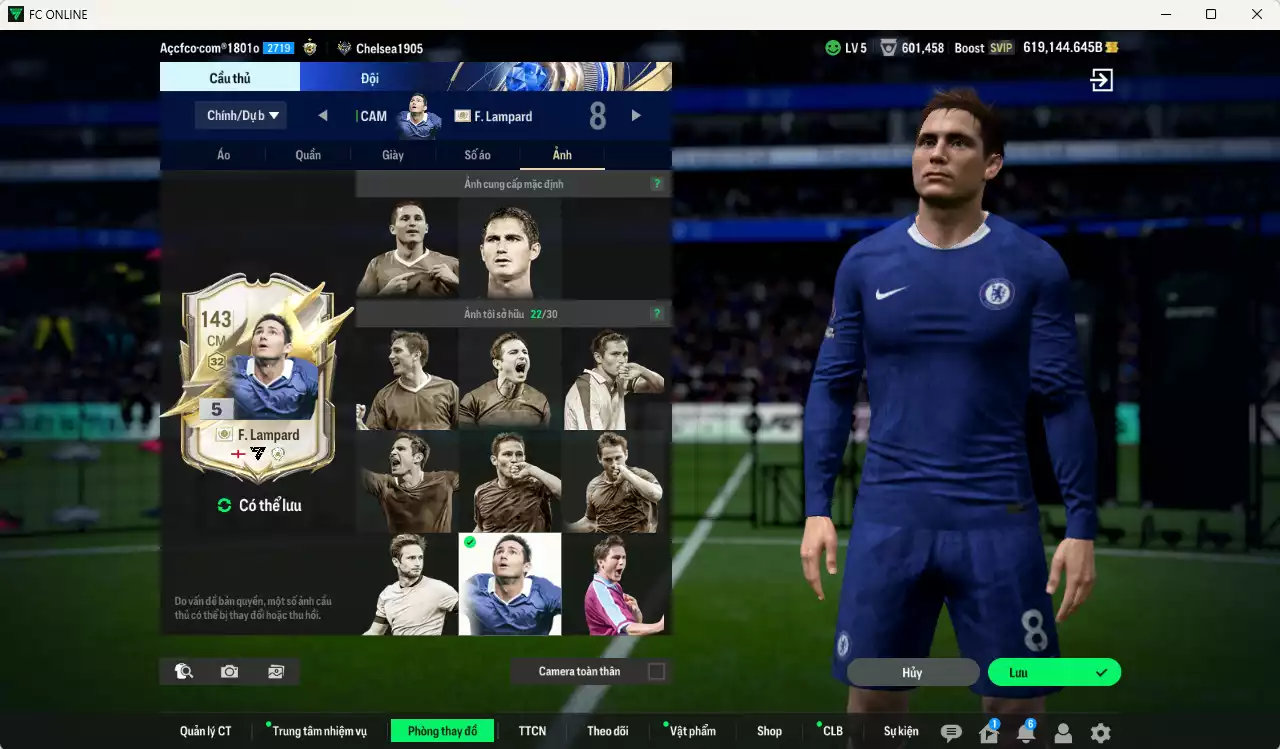 Ảnh [Dư nhiều BP] Chelsea 3.208.590b dư 600kb có Lampard ITM+5, Essien ITM+5, Desailly ITM+5, Makélélé ITM+5, Zola ITM+5, Drogba JNM, Ricardo Carvalho 23HR+10, A. Cole EBS+10, J. Cole 23HR+10... Full miniface, còn nhiều CP GIẢM THUẾ. HLV Xịn, đã full đào tạo chiến thuật vs chỉ số cầu thủ