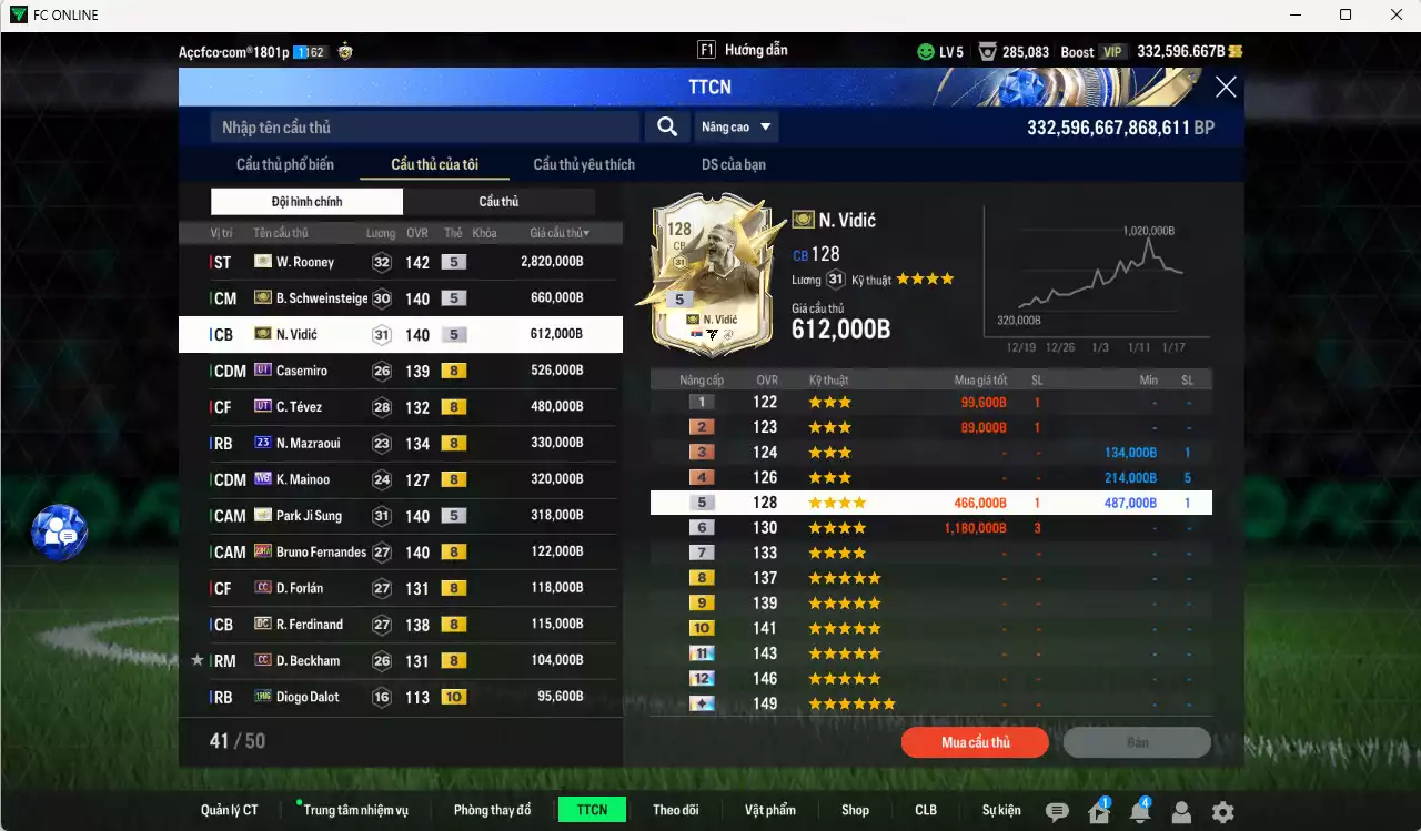 Ảnh [ACC tâm huyết, Dư nhiều BP] Man Utd. 7.347.450b dư 330kb có Rooney ITM+5, Schweinsteiger ITM+5, Vidic ITM+5, Casemiro UT, Tévez UT, Mainoo WB, Park ITM+5, Mazraoui 21UCL, Bruno 23HW, Forlán CC, Ferdinand DC, Beckham CC, Cunha MDL, Cantona JNM... Full miniface, HLV xịn, gần full đào tạo chiến thuật vs chỉ số ct, VIP BK Tháng 2