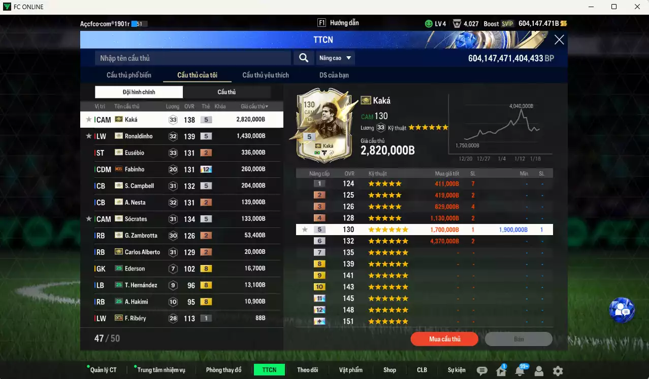 Ảnh [Dư nhiều BP] Full ITM 5.413.840b dư 600kb có Kaká ITM+5, Ronaldinho ITM+5, Campbell ITM+5, Sócrates ITM+5, Fabinho MOG+12, Eusébio ITM, Nesta ITM, Zambrotta ITM, Alberto ITM... Full miniface