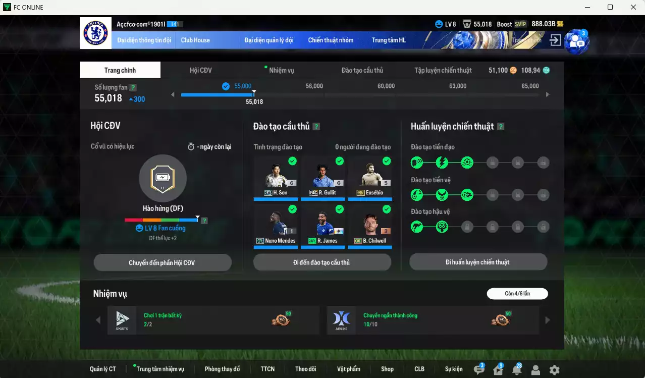 Ảnh Quốc Dân best 8.174.480b có Maldini ITM+5, Eusébio ITM+5, Nedved ITM+5, Lampard ITM+5, B. Cha ITM+5, H. Son 25TS+6, Gullit FAC+6, Rudiger 25TS... Còn nhiều CP GIẢM THUẾ, HLV Xịn, đã đào tạo full chỉ số cầu thủ, dư 100k TC