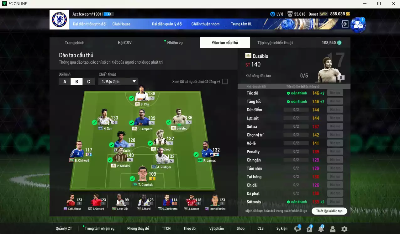 Ảnh Quốc Dân best 8.174.480b có Maldini ITM+5, Eusébio ITM+5, Nedved ITM+5, Lampard ITM+5, B. Cha ITM+5, H. Son 25TS+6, Gullit FAC+6, Rudiger 25TS... Còn nhiều CP GIẢM THUẾ, HLV Xịn, đã đào tạo full chỉ số cầu thủ, dư 100k TC