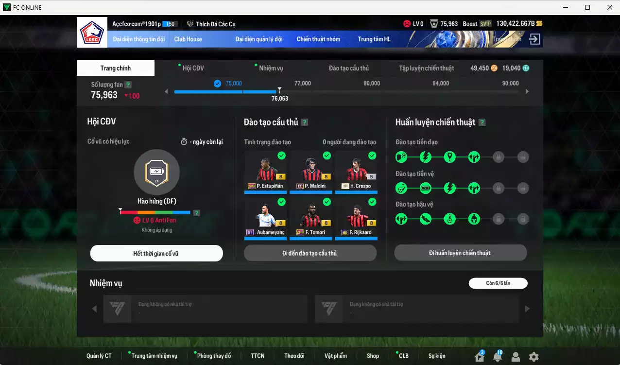 Ảnh AC Milan 1.888.400b dư 130kb có Crespo ITM+5, Aubameyang UT, Ronaldo CH, Ronaldinho MDL, Beckham CC, Reijnders 25TS, Kaká LN, Maldini CC, Pulisic 25TS, Desailly CC, Rijkaard HG... HLV Xịn, gần full đào tạo chiến thuật vs toàn bộ chỉ số cầu thủ