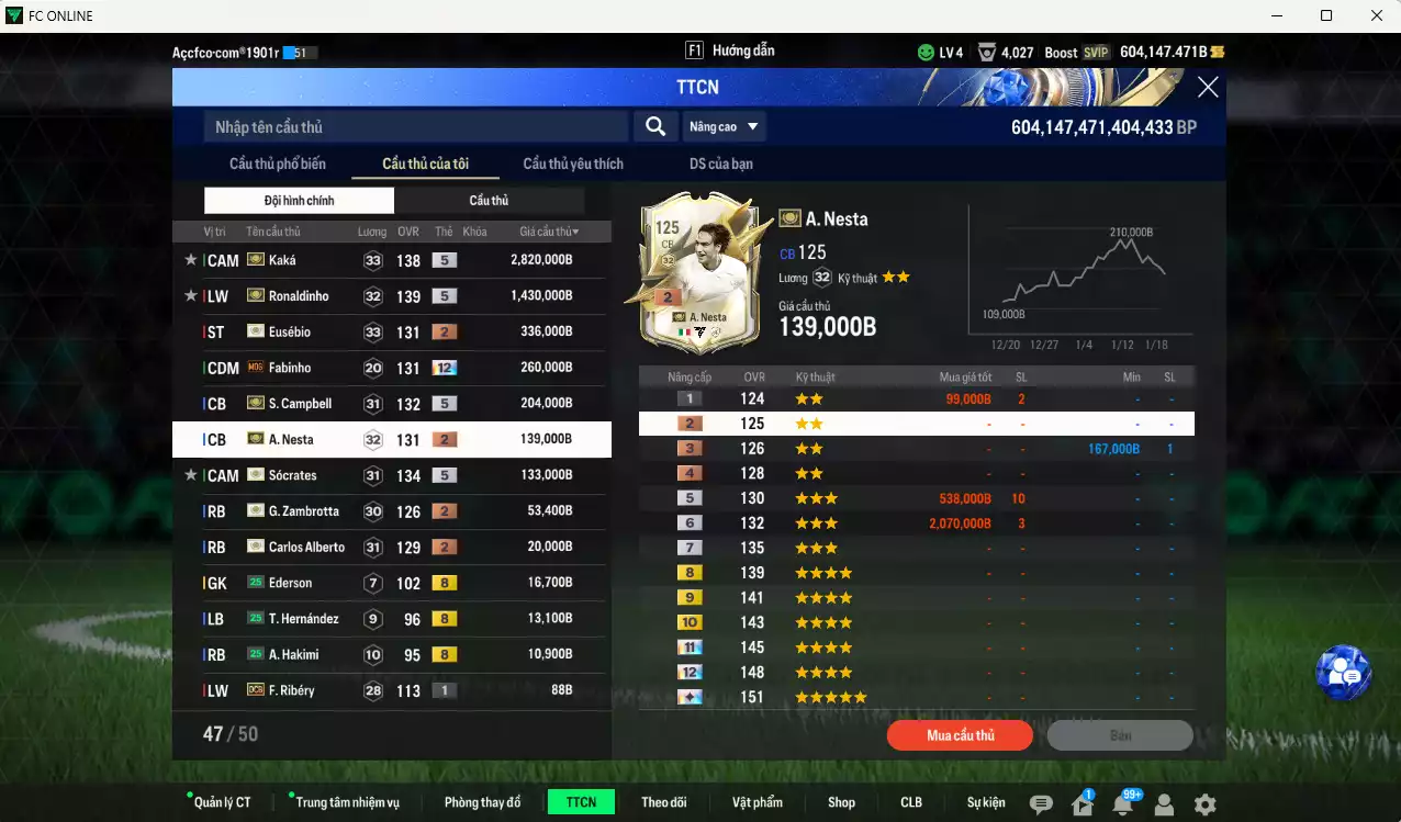 Ảnh [Dư nhiều BP] Full ITM 5.413.840b dư 600kb có Kaká ITM+5, Ronaldinho ITM+5, Campbell ITM+5, Sócrates ITM+5, Fabinho MOG+12, Eusébio ITM, Nesta ITM, Zambrotta ITM, Alberto ITM... Full miniface