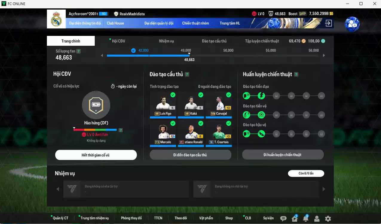 Ảnh [Tặng 200FC] Real Madrid 13.269.00b có Kaká ITM+5, Figo ITM+5, CR7 CC+8, Rudiger 23UCL, Varane DC, Marcelo VTR+12, Zidane CC, Llorente UT, Bellingham 25TS, Kroos DC, Carvajal RTN+10... Còn nhiều CP GẢM THUẾ, HLV Xịn, dã đào tạo full chỉ số cầu thủ, dư 100k TC, VIP BK Tháng 1