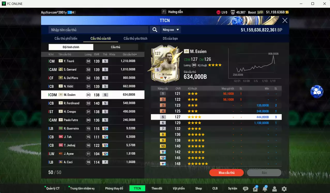 Ảnh [Tặng Gadellaa live+13] Full mùa ITM+5 5.645.490b dư 50kb có Gerrard, Touré, Del Piero, Ferdinand, Vidic, Essien, Crespo, Futre... ITM+5 . Còn nhiều CP GIẢM THUẾ, dư 240k TC