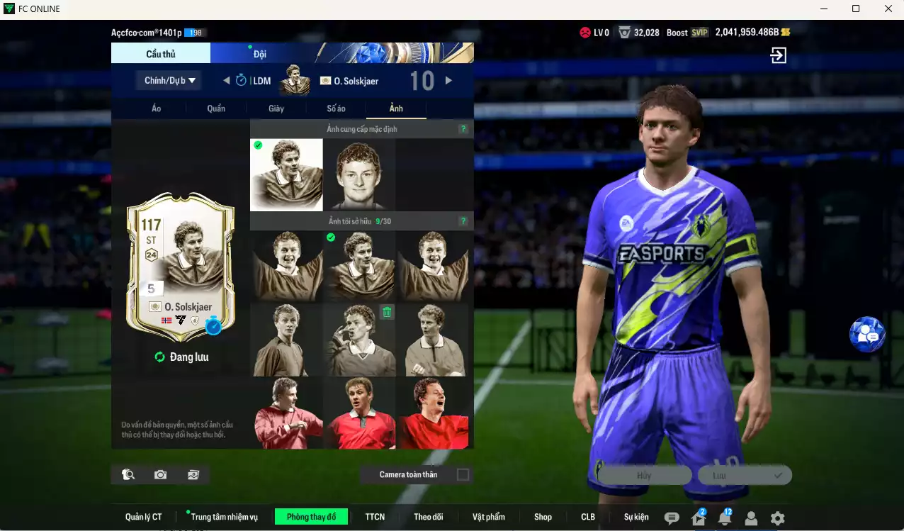 Ảnh ACC 2041959b trắng, có thẻ đổi tên, full miniface. HLV Xịn