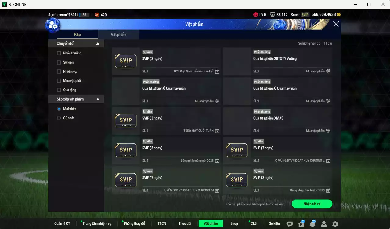 Ảnh ACC 566609b trắng, có thẻ đổi tên, còn nhiều CP GIẢM THUẾ vs thẻ BV NCL. HLV Xịn, dư 210k TC