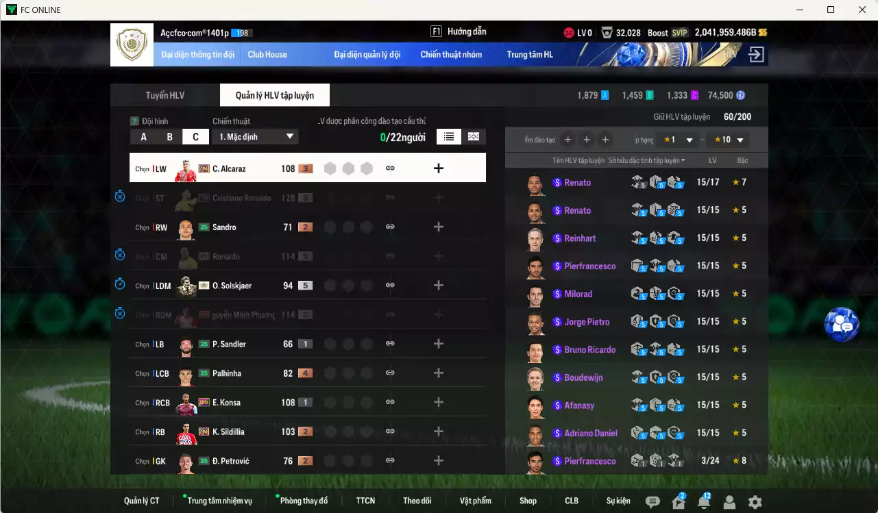 Ảnh ACC 2041959b trắng, có thẻ đổi tên, full miniface. HLV Xịn