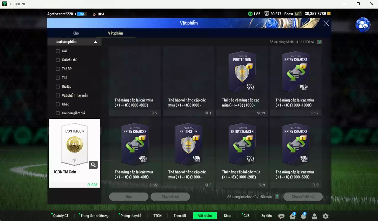 Ảnh Inter Milan mix Quốc Dân 2.115.760b có Matthaus CC, Eto JNM, Gullit FAC+6, Beckham CC, Rui Costa ITM+5, Ronaldo WS, Kroos CC, Forlán JNM, Rudiger SPL, Kaká LN, Maldini CC, Nesta DC... Còn nhiều coin TM, HLV Xịn, gần full đào tạo