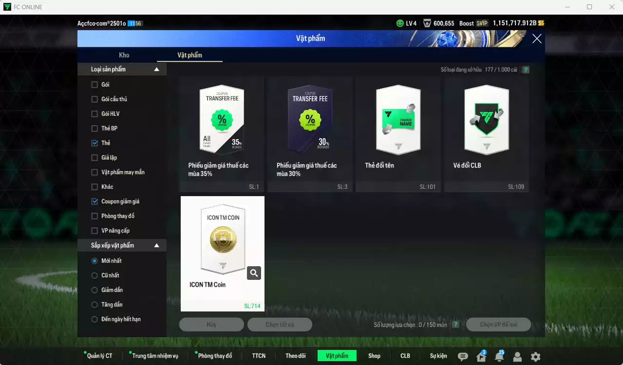 Ảnh [Dư nhiều BP] PRM+5 mix ITM+5 1.872.400b dư 1150kb có Xuân Son PRM, Công Phượng PRM, Quang Hải PRM, Bergkamp ITM, Rush ITM, Cannavaro, Klvuiert ITM, Cech ITM, Okocha ITM, Cambiaso 24UCL... Full miniface, HLV Xịn, đã full đào tạo chiến thuật