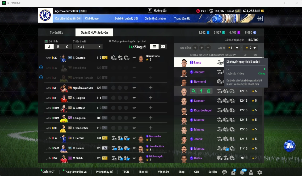 Ảnh [Tặng 6900FC vs nick Liên Quân VIP] Chelsea 14.251.810b dư 630kb có Sheva ICON+8, Zola ICON+8, Essien ICON+8, Pedro BTB+12 (bù) , Gullit CU, Rudiger 24EU, Lampard CC+10, Hazard HG+10, Rijkaard RTN+10, Caicede WB, Cole CC+10, Salah LOL+10... Full miniface, còn nhiều CP GIẢM GIẢM THUẾ, HLV Xịn