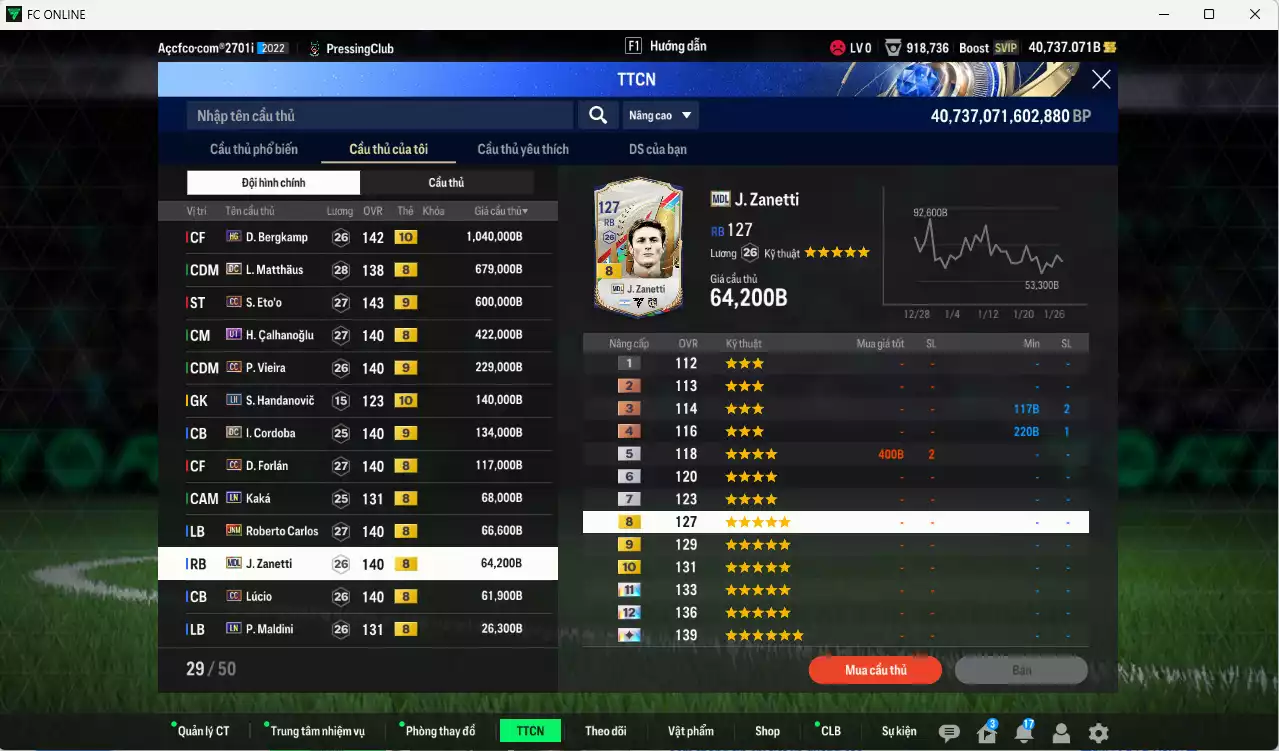 Ảnh Inter Milan 3.753.420b (team phụ AC Milan LN) có Bergkamp HG+10, Matthaus DC, Eto CC+9, Calhanoglu UT, Vieira CC+9, Cordoba DC+9, Forlán CC, Kaká LN, Carlos JNM, Zanetti MDL, Lúcio CC... Full miniface, HLV Siêu Xịn, đã full đào tạo chiến thuật